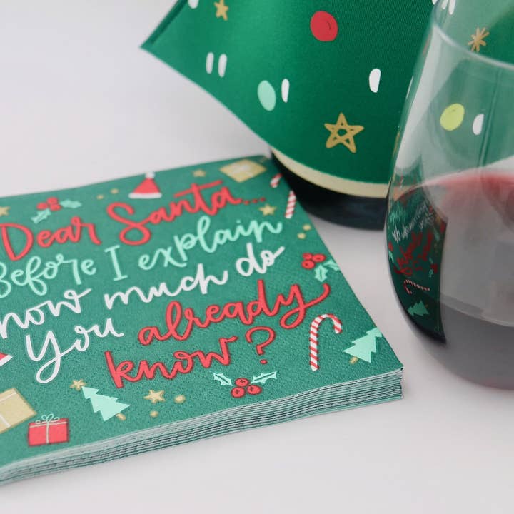 soiree-sisters - Wholesale Disposable Napkin - Christmas Funny Cocktail Napkins 20ct | How Much Do You Know2