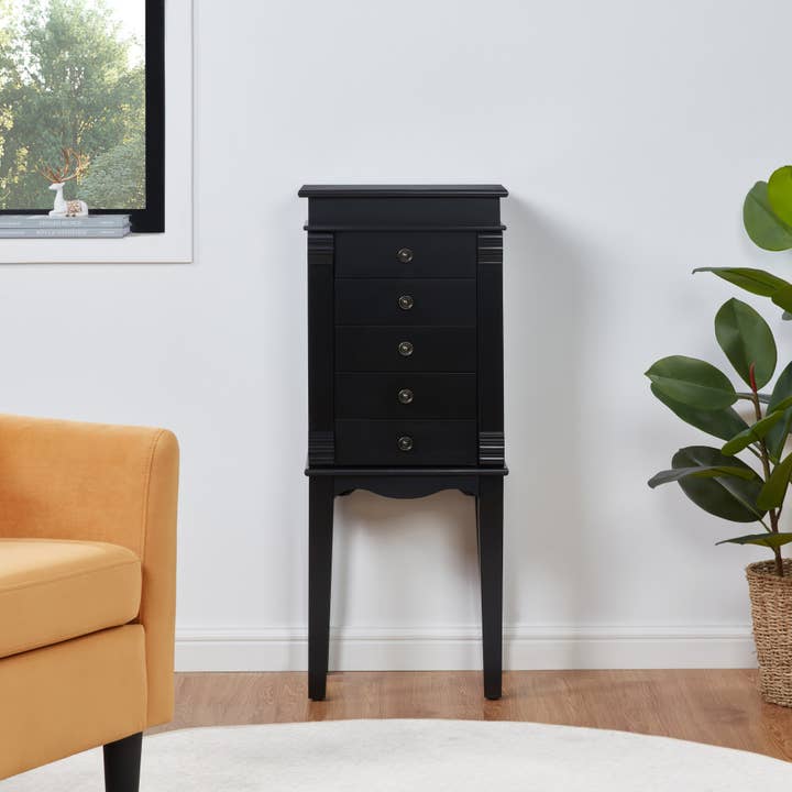 HOMYCASA DESIGN INC - Wholesale Jewelry Box/Organizer - Homy Casa 5-Drawer Jewelry Armoire with Swing Doors, Cherry12