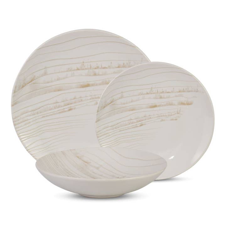 TABLESETTERS LIMITED – wholesale Tableware set – Mesa Ceramics Ocean Sand Stoneware 12 Piece Dinnerware Set,