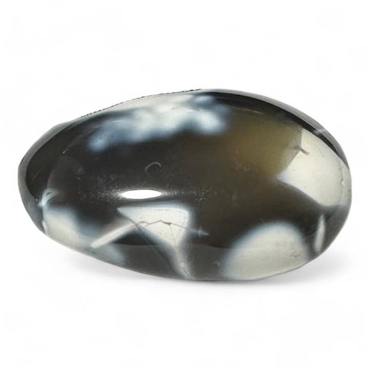 Grande ciottolo di agata grigia Madagascar A (taglia XL) per la vendita all'ingrosso da parte di La Boîte à Cailloux