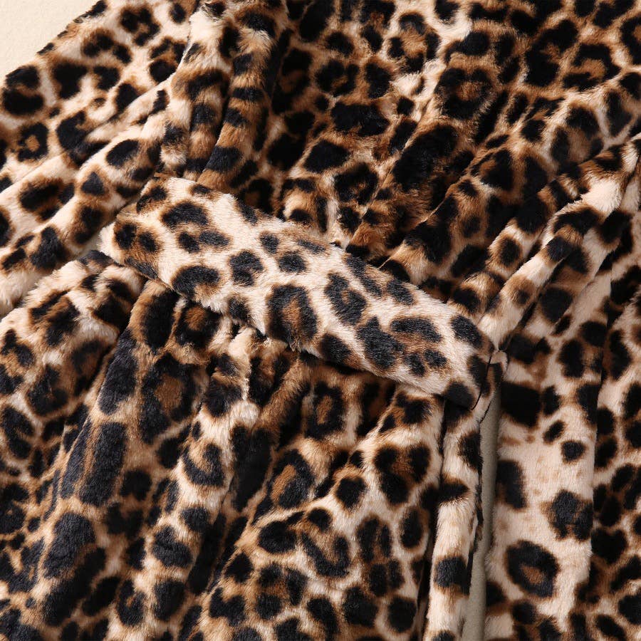 mehrfarbig SY335 Doppelreihiger Plüsch-Langmantel für den Winter mit Leopardenmuster für den Großhandel auf Faire10