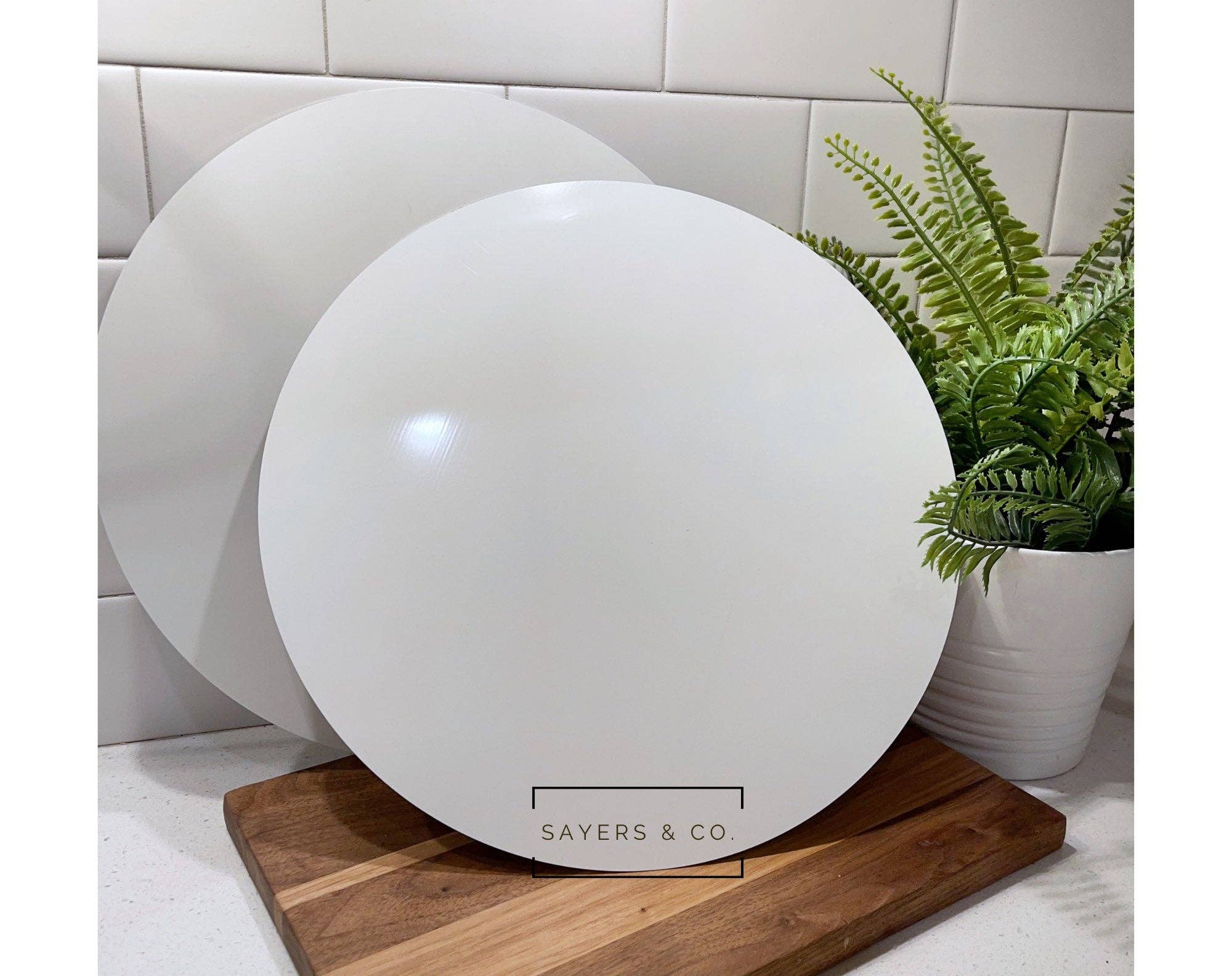 Sayers & Co. – Papel transfer para sublimação por atacado – Espaços em branco do sinal da sublimação do círculo redondo de 11,75”5