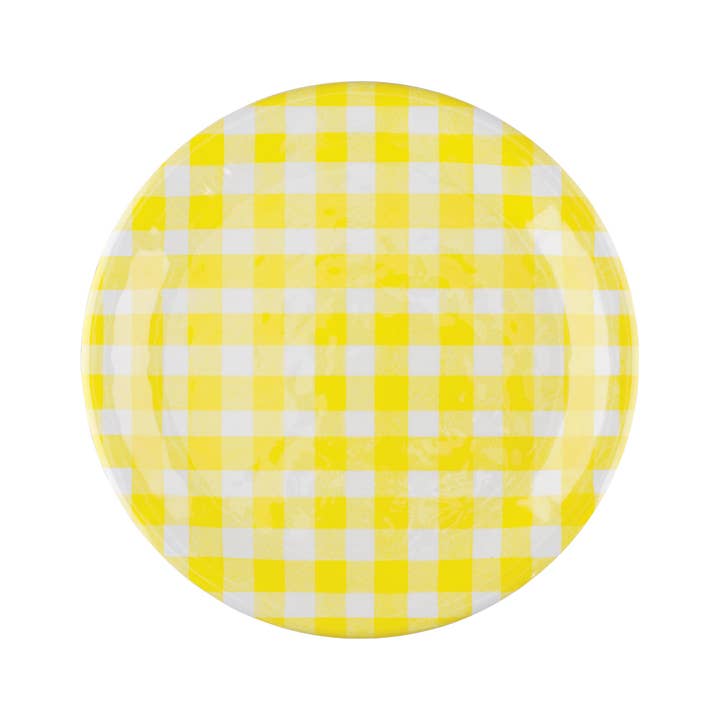 Supreme Housewares - Wholesale Dinner Plate - Gingham 9" Melamine Plates, Yellow