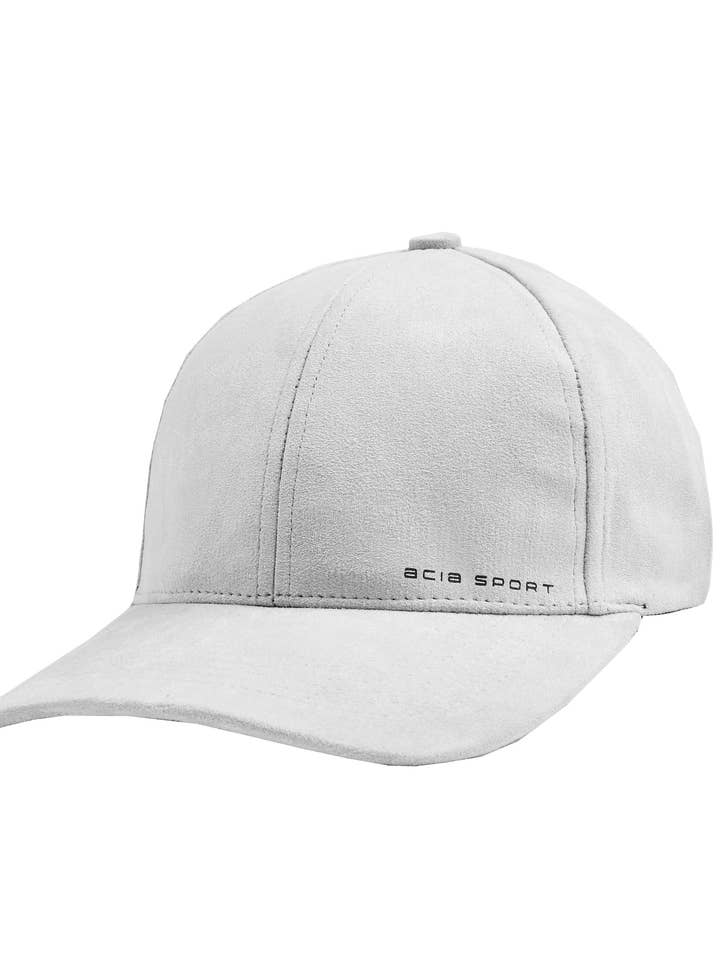 Suede 6 Panel With Strap Badge - Grey for wholesale by acia Studio