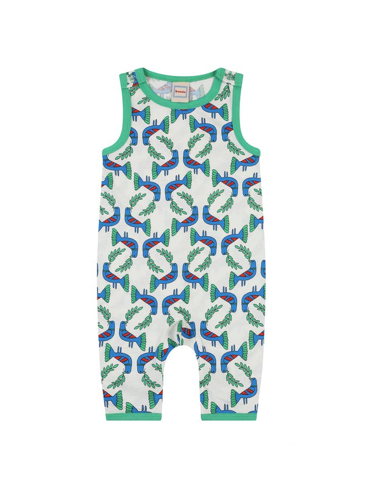 Kai Short Dungarees - Blue Bird for wholesale by Ameelo