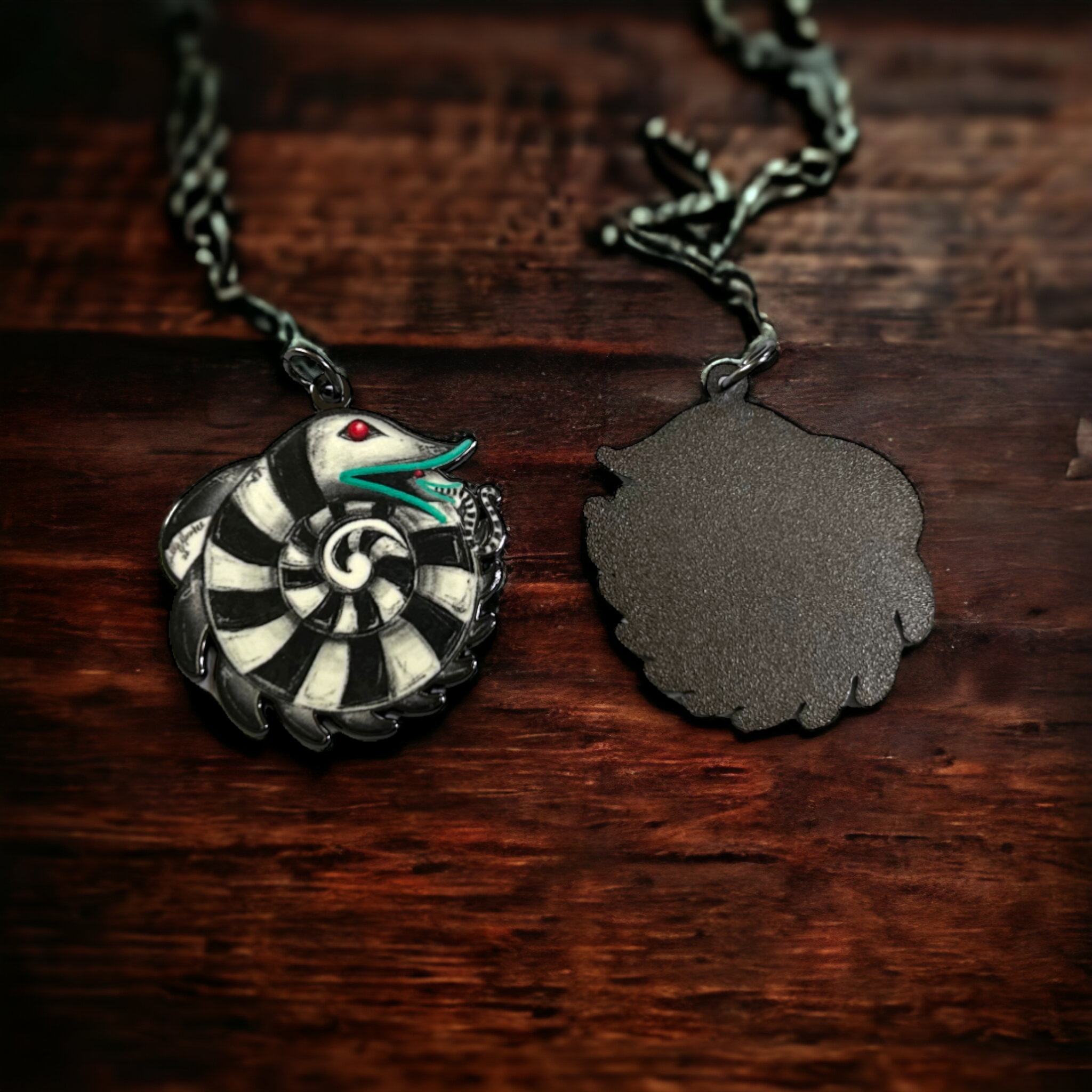 Hell Kitten RVA - Wholesale Pendant/Charm Necklace - Sandworm Enamel Necklace1