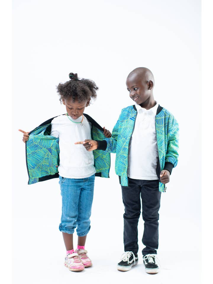 mikono.africa UG - Wholesale Bomber Jacket - Kids - 'Splash Splash' kids jacket2