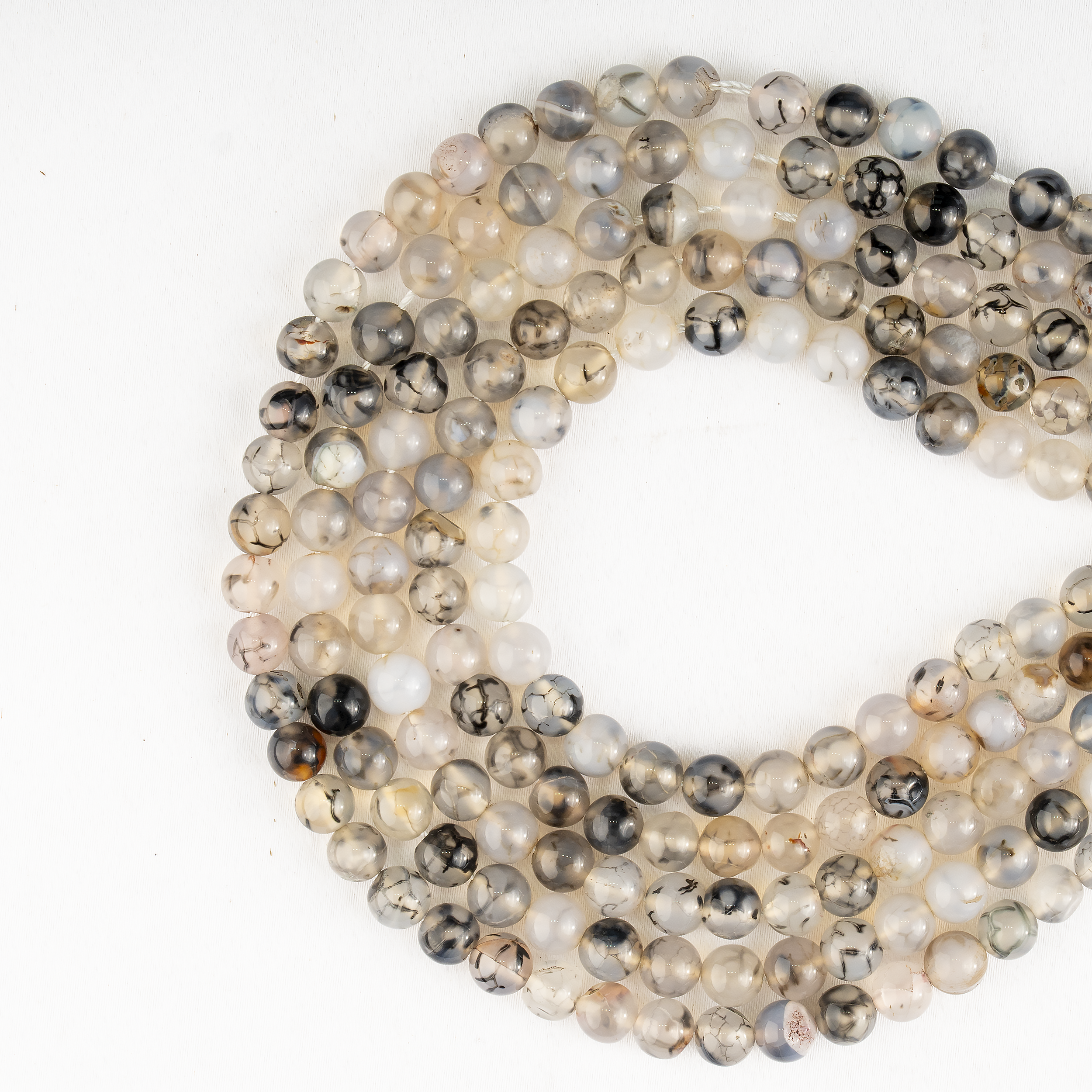 Soothing Crystals Beads - Wholesale Beads - Crystal Jewelry Beads | DragonVein Agate Black | Gemstone4