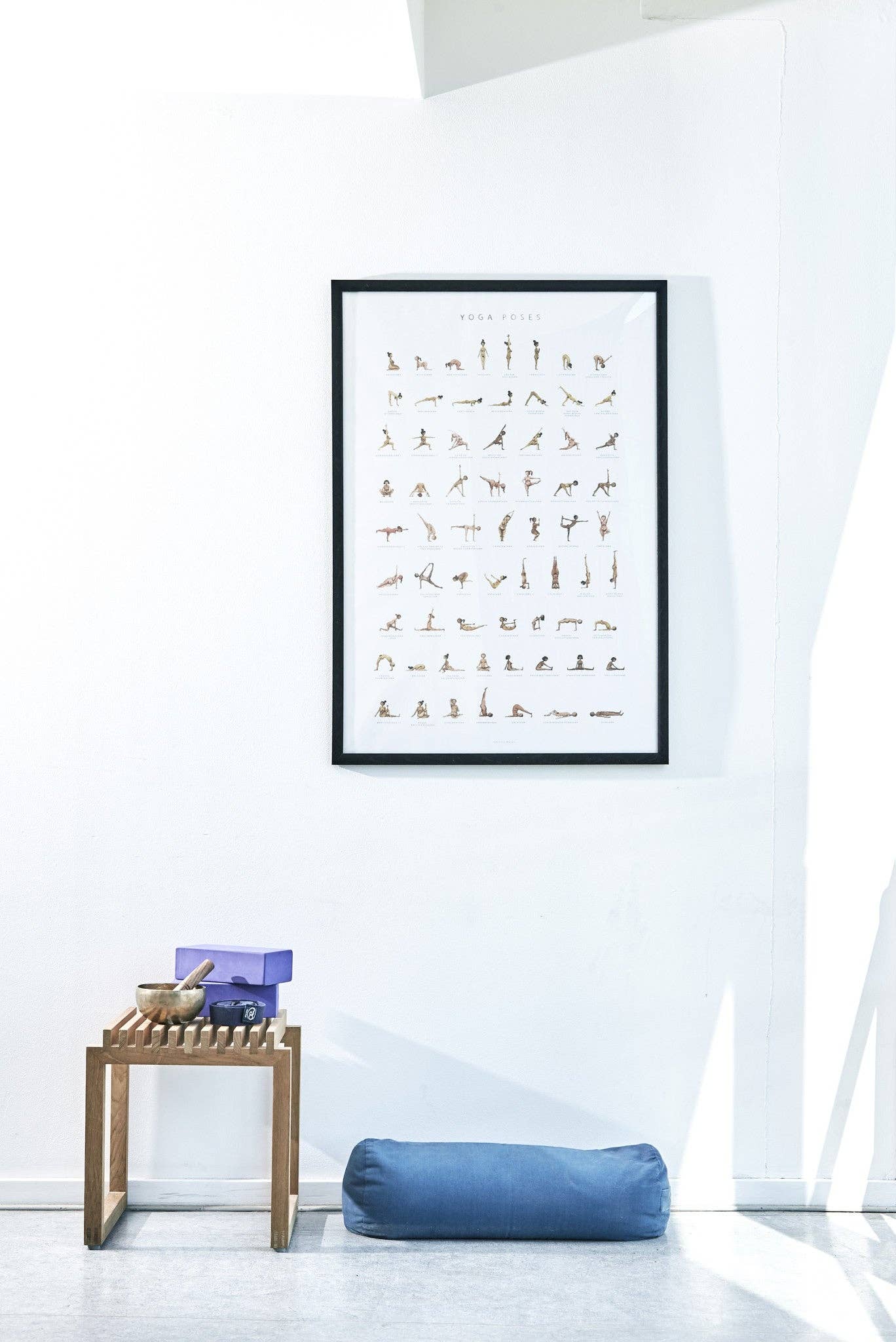 Yoga Prints - Vente Poster - Affiche de yoga moderne avec 66 postures de base et leurs noms en sanskrit5