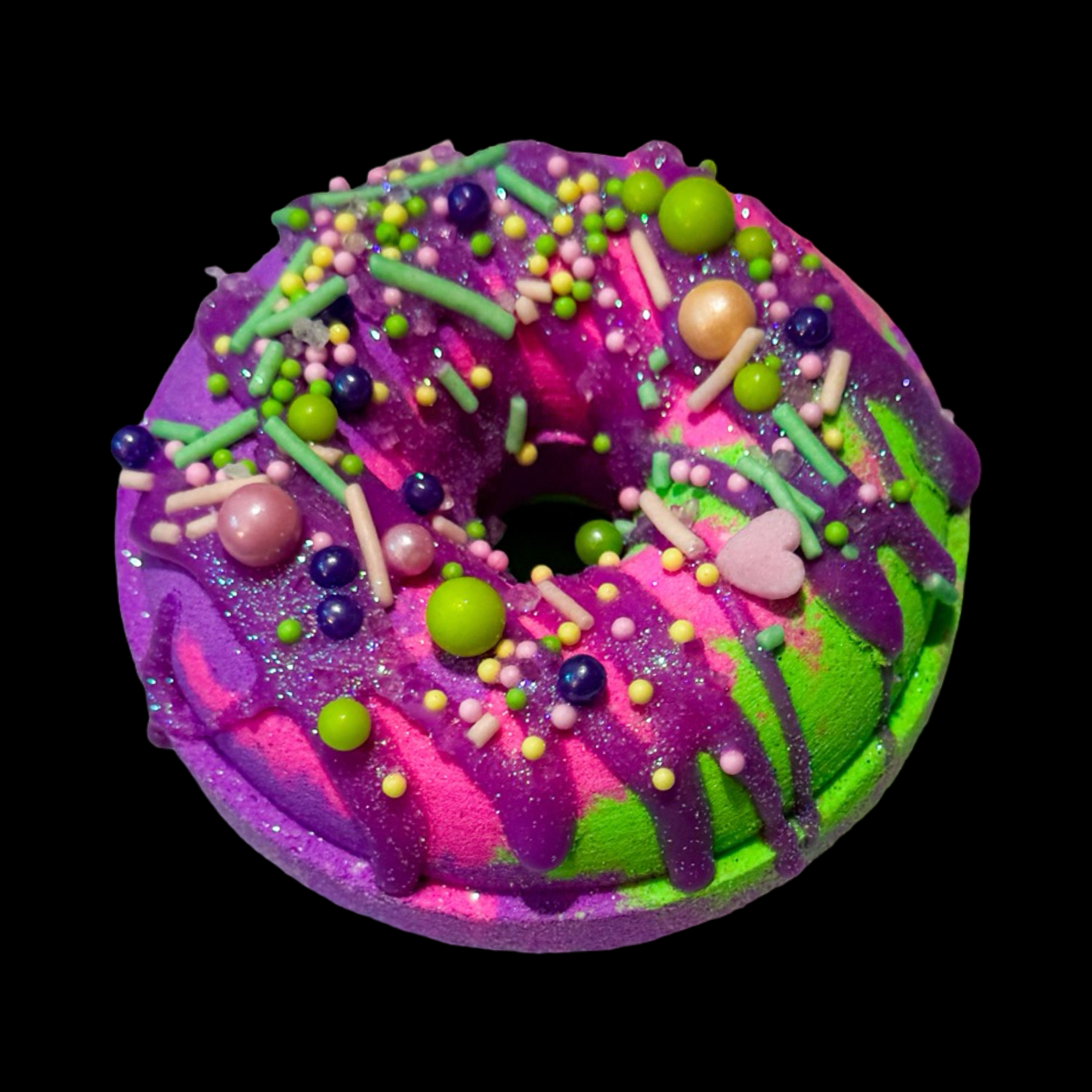 Phoenix Bath and Body - Vente Bombe de bain/poudre effervescente pour le bain - Donut Bath Bomb 🍩 - Sucettes au caramel et aux pommes1