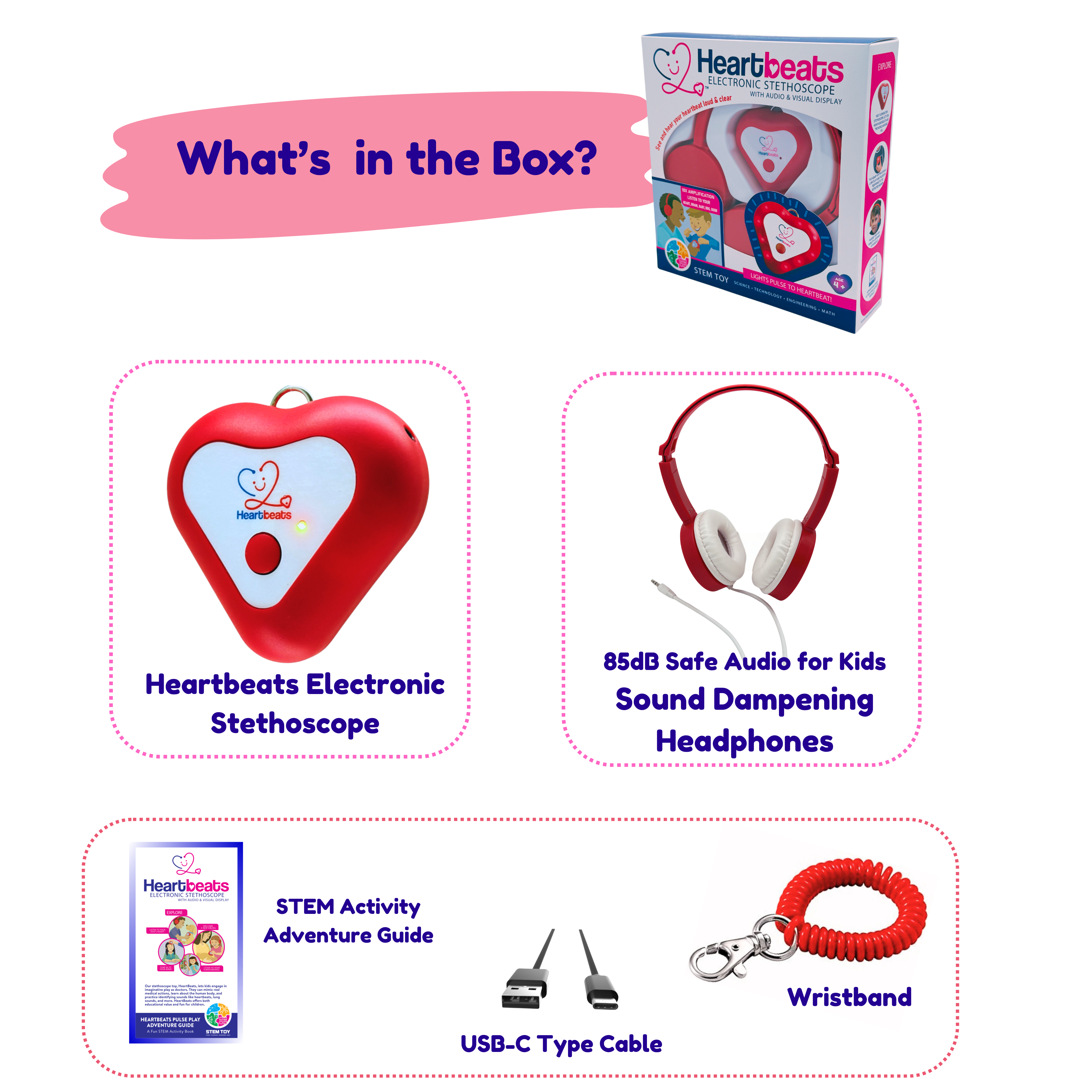 GKC Ventures LLC - Wholesale Electronic Toy - Kids & Baby - Heartbeats Electronic Stethoscope Toy For Kids ages 4+-STEM4