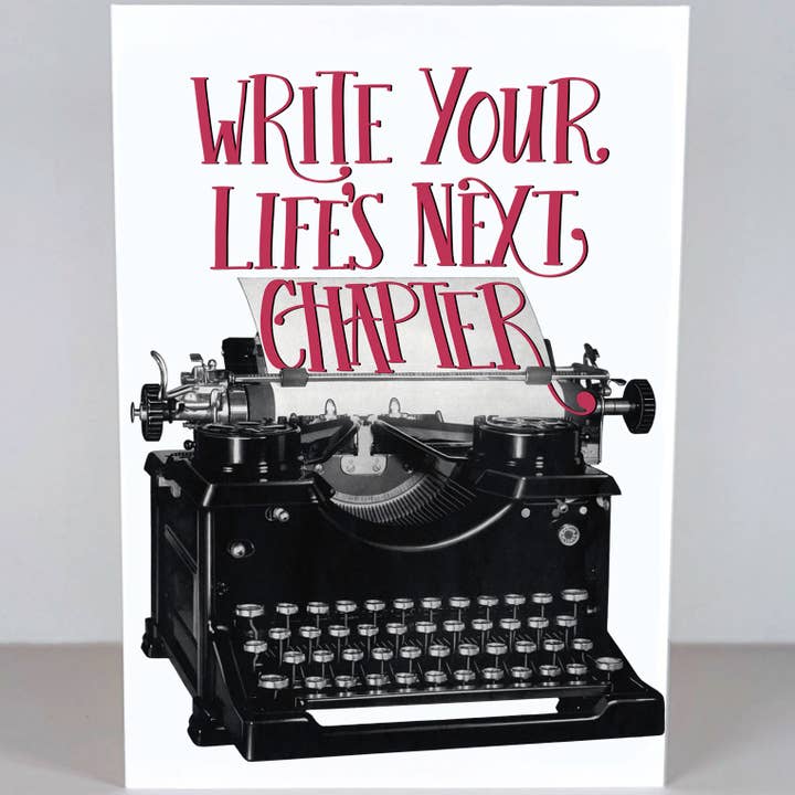 Feather Lettering - Vendita all'ingrosso Biglietto di congratulazioni - Scheda per macchina da scrivere: laurea, cambio di vita, congratulazioni, vintage1