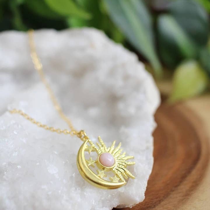 Himmelskette mit rosafarbenem Opal für den Großhandel von Livin Freely