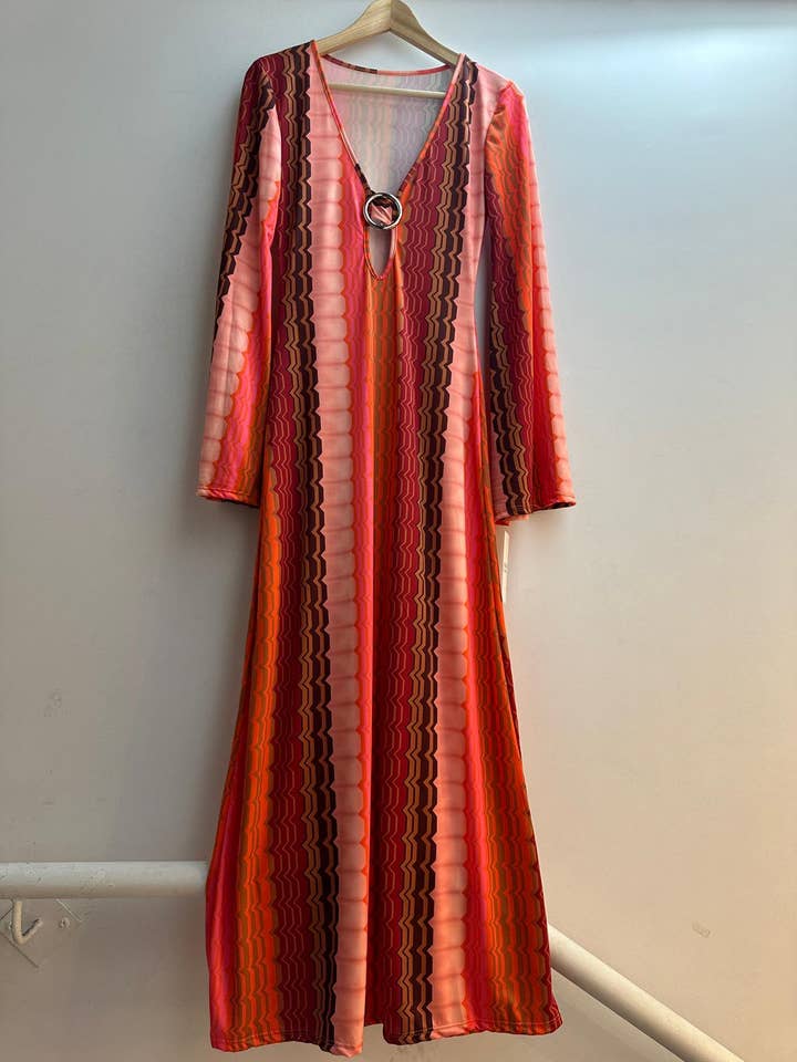 LORIANE - Wholesale Dress - Women's - 6758 Printed long dress