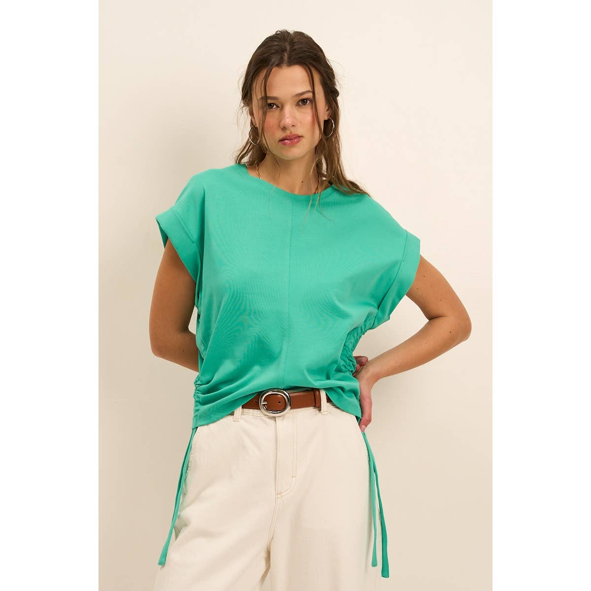 The GREii - Wholesale Knit Top - Women's - Soft Side Bow Knit Top0