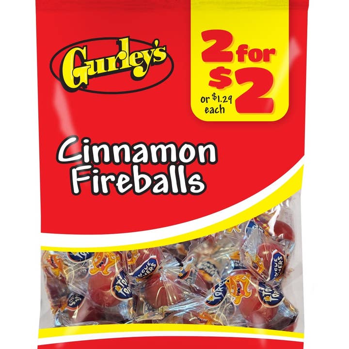 Shop The King - Wholesale Hard Candy - Gurley's Spicy Cinnamon Hard Candy, Atomic Fireballs, Long-Lasting Flavor (Pack of 12)
