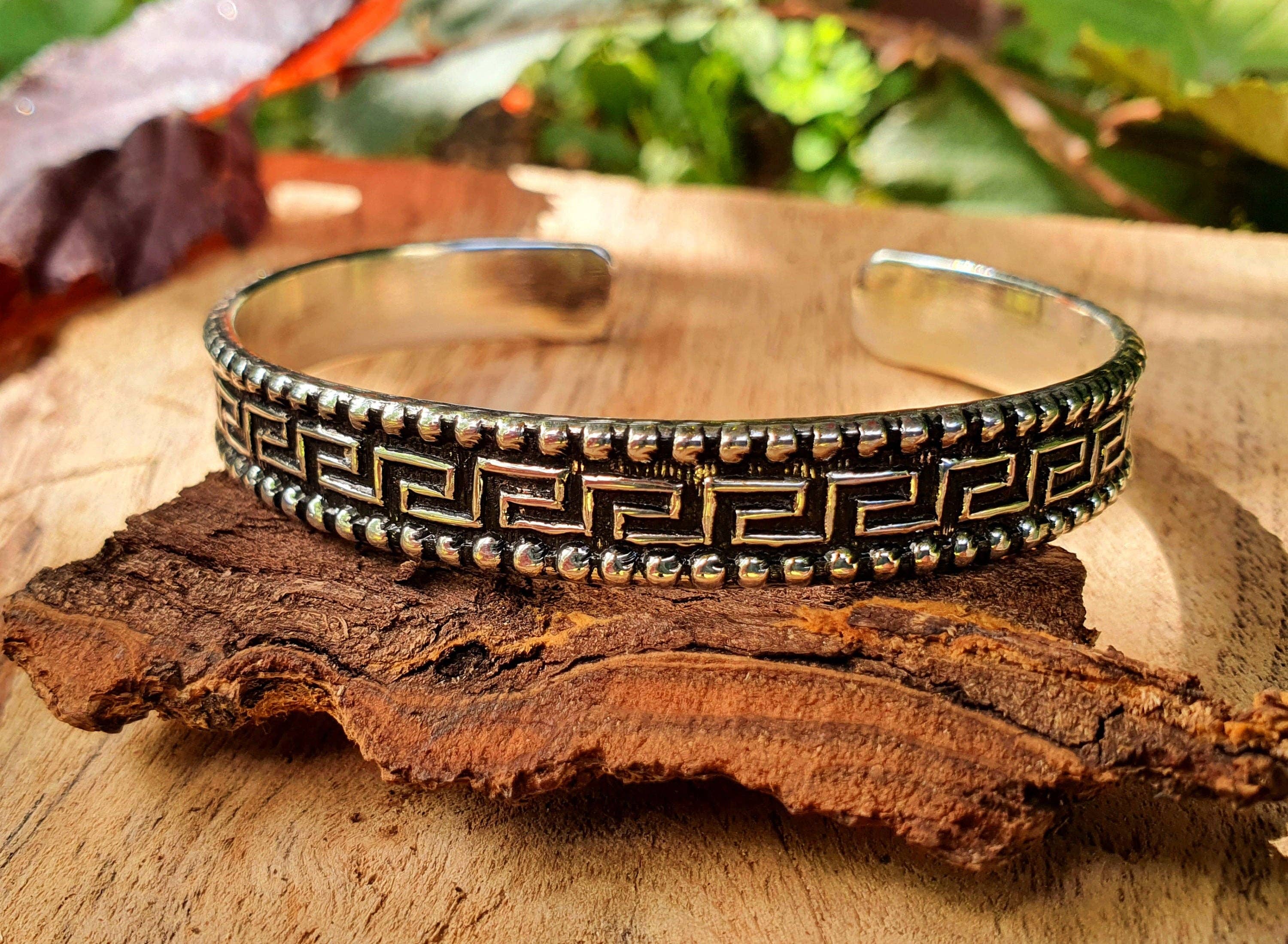 Kaali Boutique - Vendita all'ingrosso Bracciale a polsino - Bracciale da uomo in argento Tuareg / Gioielli Tuareg / Bracciale rigido / Taglia grande / Unisex / Boho / Etnico / Bohemien / Medievale / Zingaro / Geometrico /8