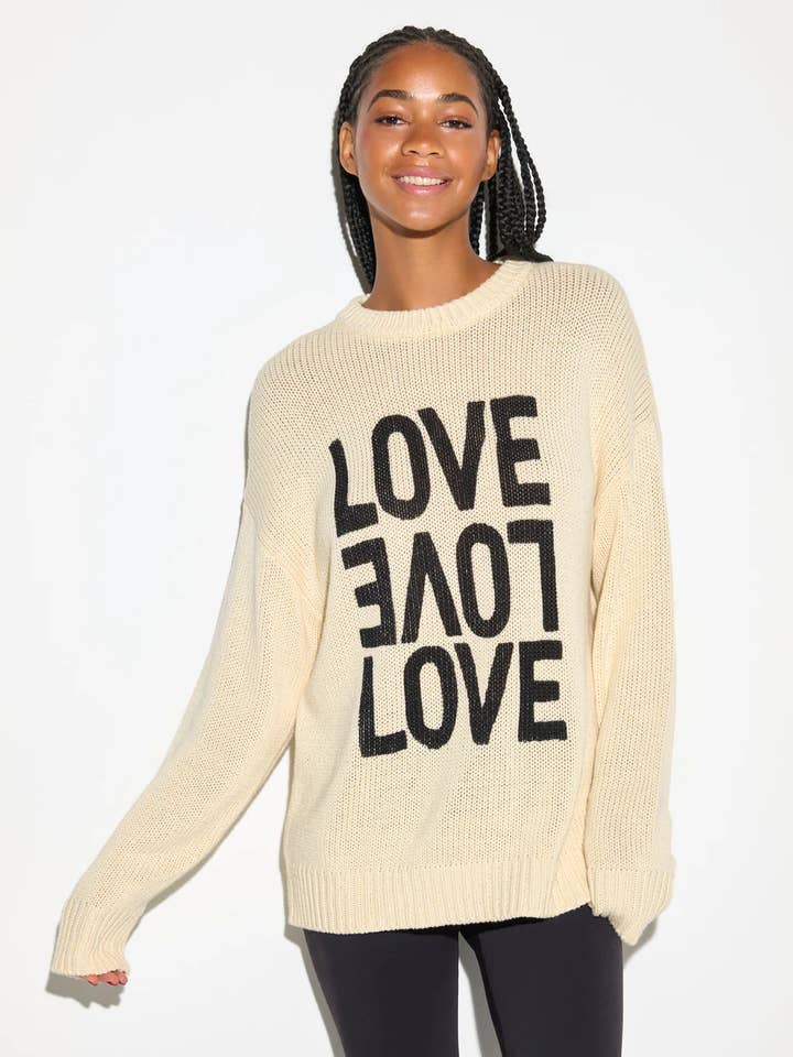 Spiritual Gangster - Wholesale Knit Sweater - Women's - Love Mantra Sweater0