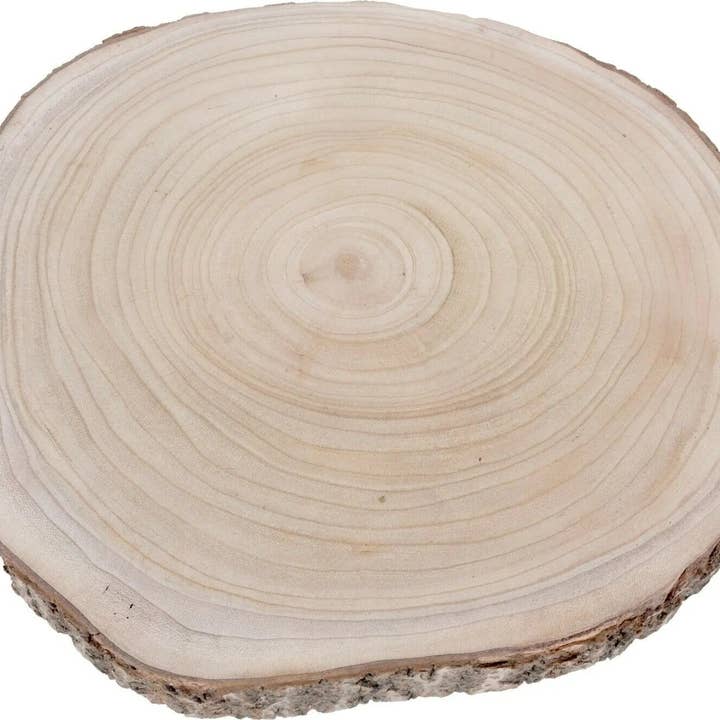 Decorative Board Tree Slice Wood Wooden Board Board Wood Slice Tray Decoration Ø 30 - 36 cm for wholesale by Meinposten