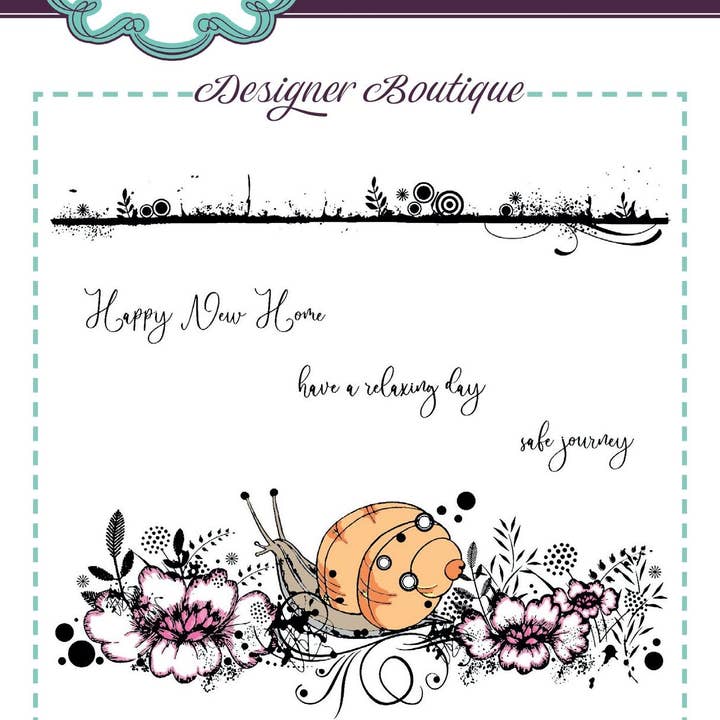 Ecstasy Crafts Distributing – wholesale Rubber/decorative stamp – Creative Expressions Slow Jo Snail A6 Clear Stamp