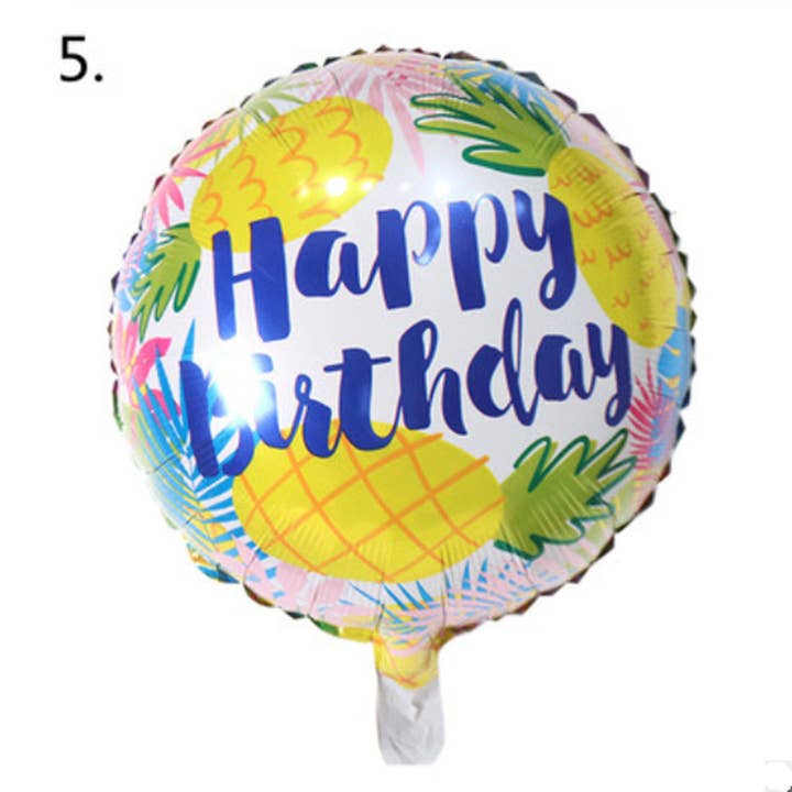 My Wholesale Warehouse - Wholesale Balloon - Generise Large 18" Inch Helium & Self Inflating Happy Birthday Foil Party Balloons with String and Straw2