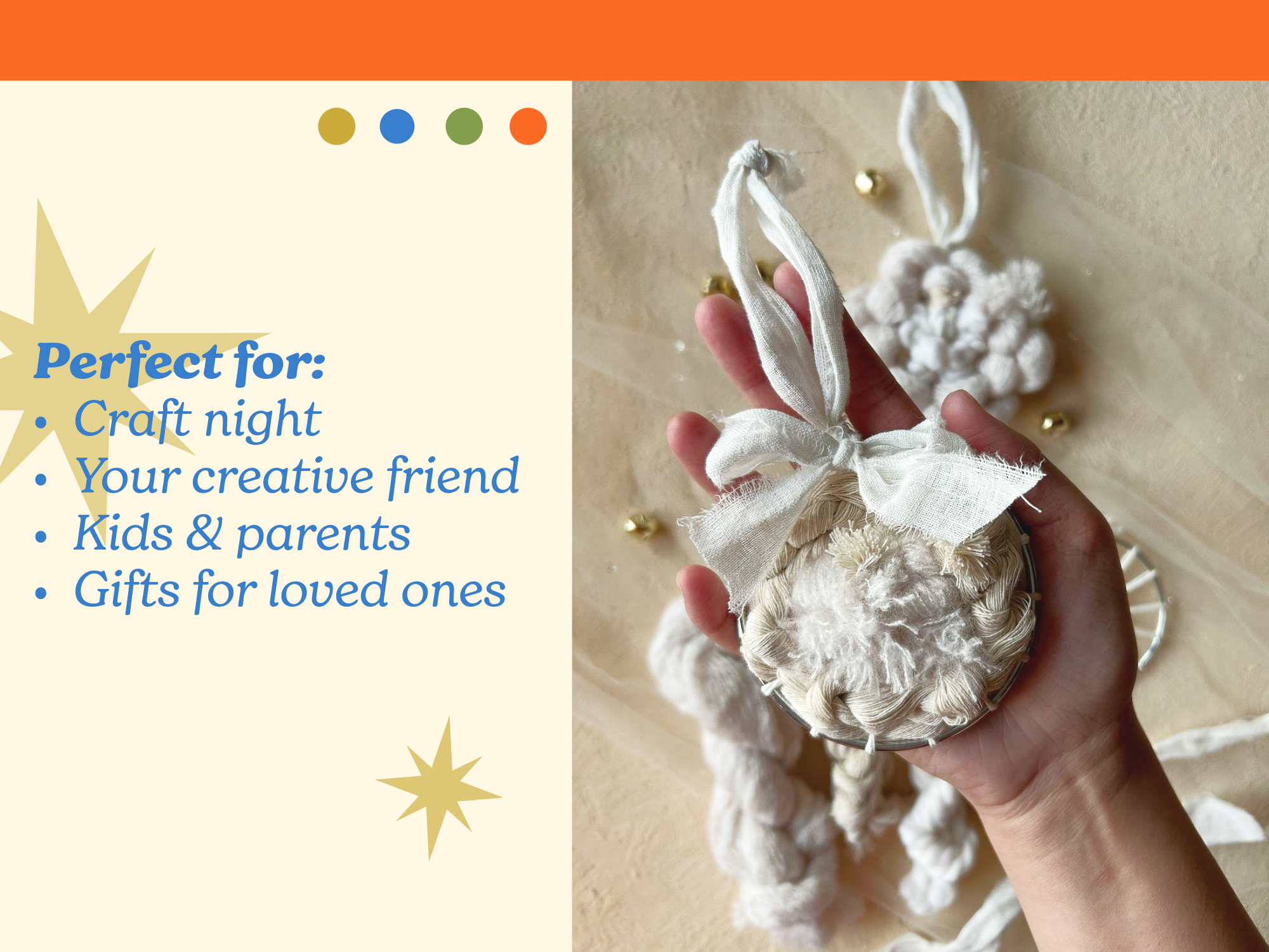 Euca Design - Wholesale DIY Craft Kit - DIY Round Ornament Kit | Holiday Kids Craft | Weaving Kit3