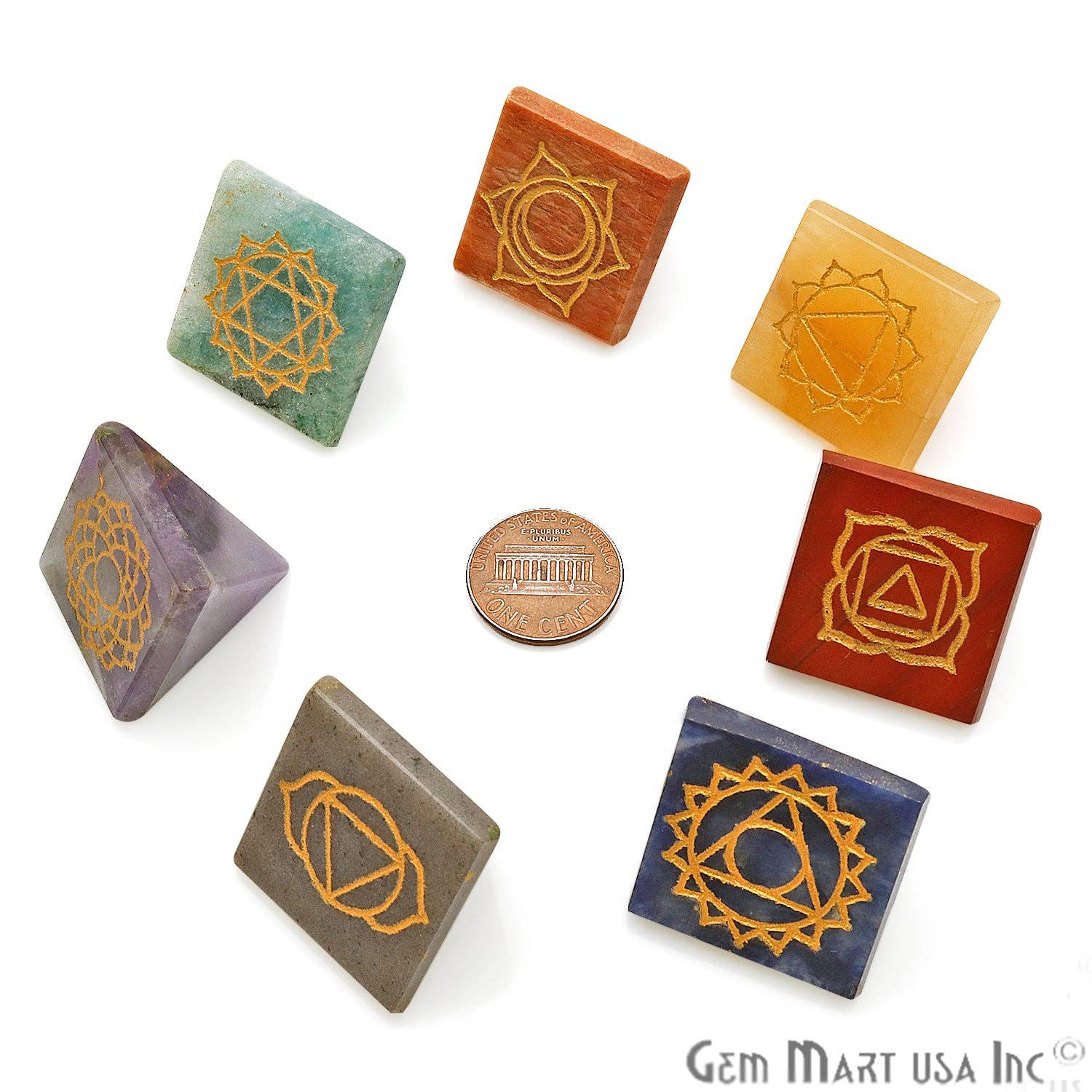GemMartUSA - Venta al por mayor Piedras/cristales espirituales - Lote de 7 chakras, pirámide curativa, piedras de meditación espiritual3