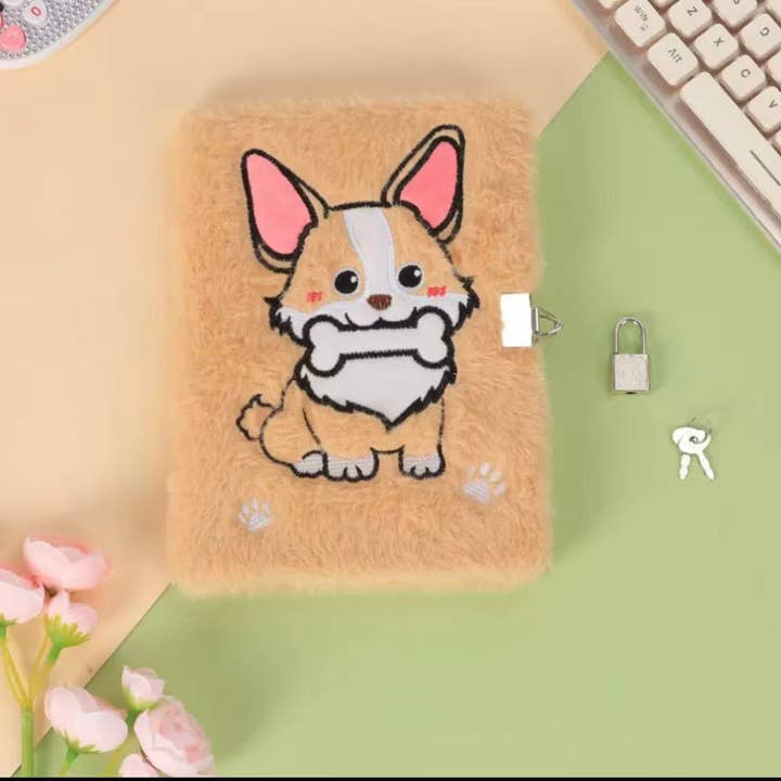 Indie Beacon Book Light - Wholesale Notebook - Furry Friends Locking Diary7