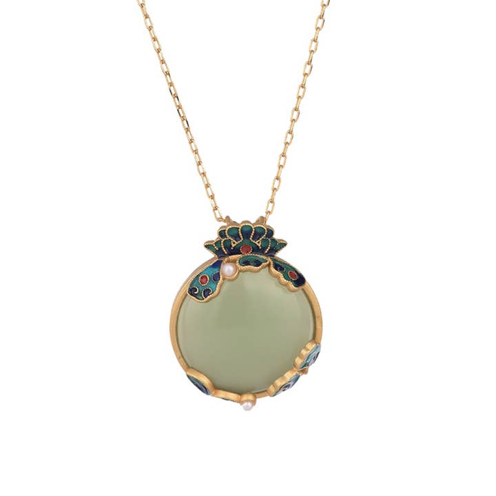 Bright MacMing - Wholesale Pendant/Charm Necklace - Asian Style Palace Time Jade Necklace