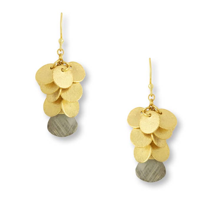 Orecchini Labradorite Winona per la vendita all'ingrosso da parte di Ashiana London