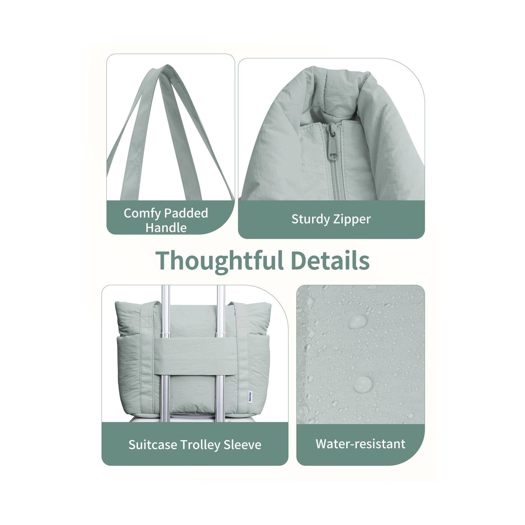 NARWEY INC - Vendita all'ingrosso Borsa tote - Donna - Borsa da viaggio Narwey Puffer per donne, adatta come bagaglio a mano.18