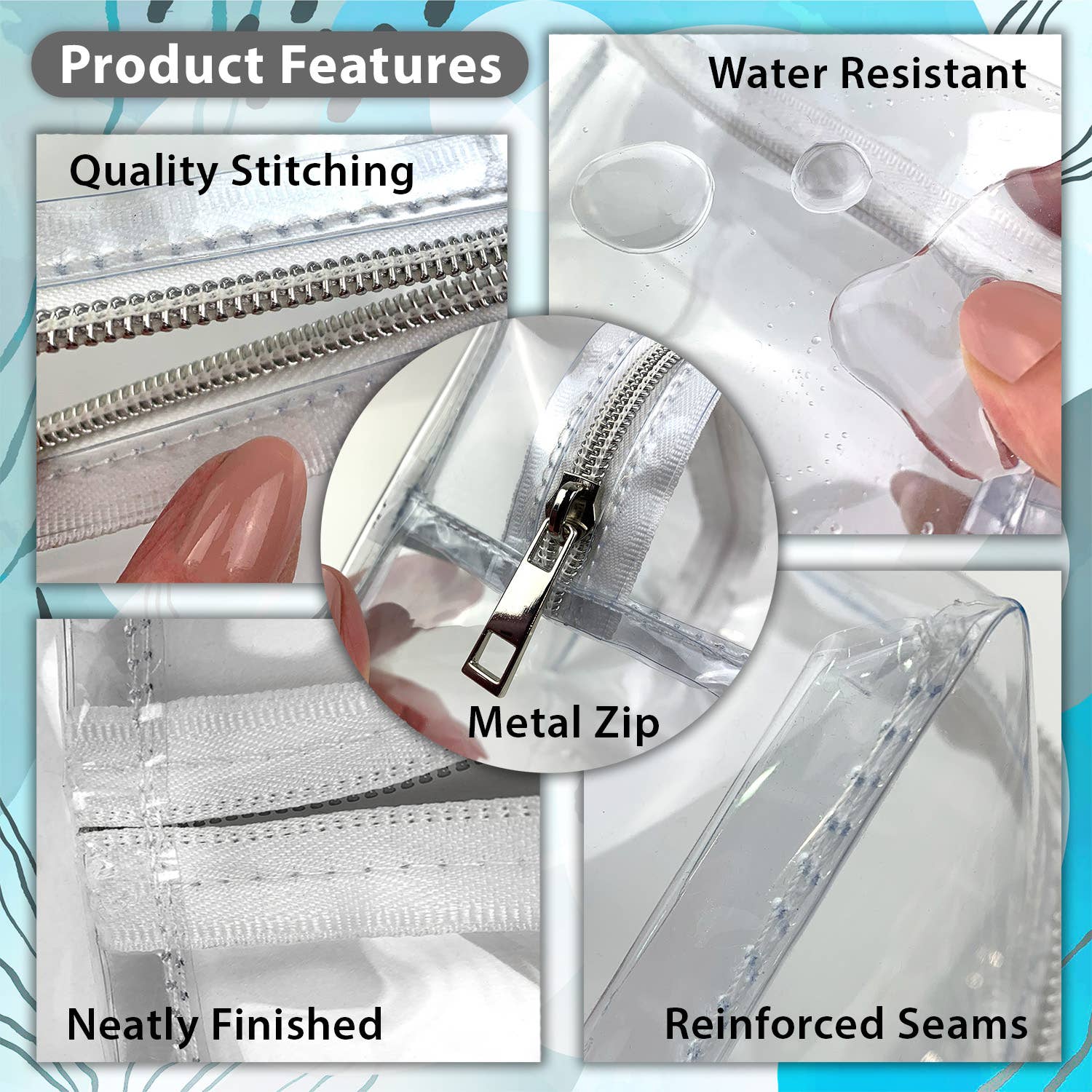 Powell Creative Products Ltd – wholesale Pencil case/pouch – Clear Pencil Case Transparent See Through Toiletry Bag5