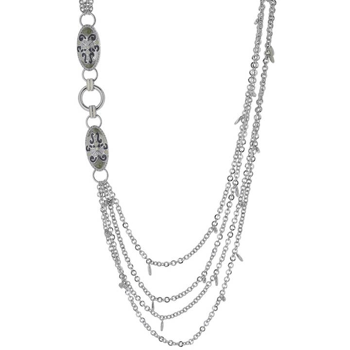 Lauren G Adams - Wholesale Link & Chain Necklace - Psychedelic Swirls Necklace