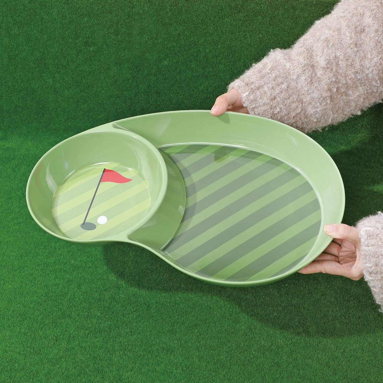 Supreme Housewares - Wholesale Platter - 16" Golf-Themed Melamine Chip and Dip Platter8