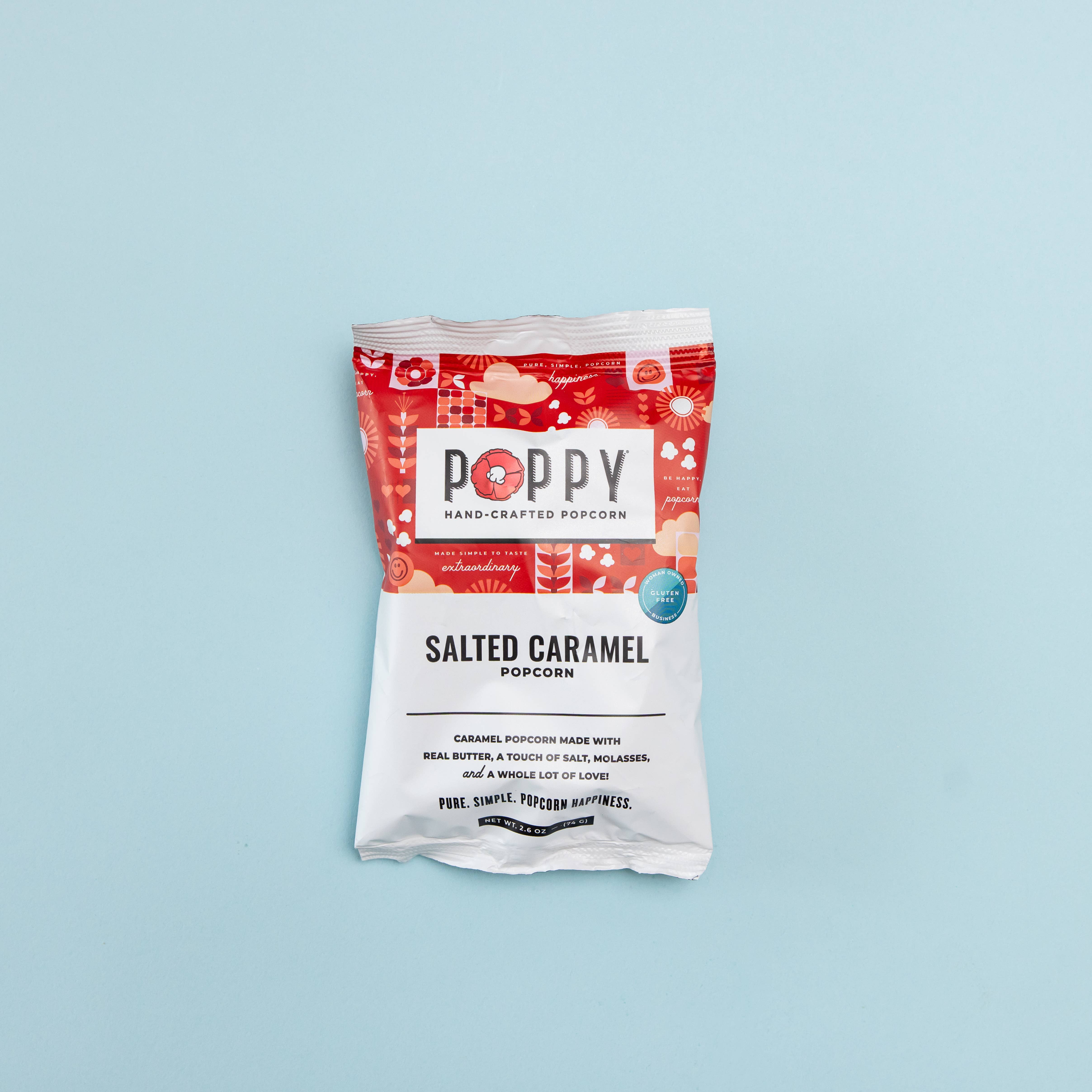 Poppy Hand-Crafted Popcorn - Wholesale Popcorn - Salted Caramel Snack Bag1