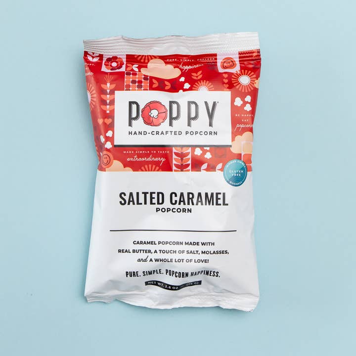 Poppy Hand-Crafted Popcorn - Wholesale Popcorn - Salted Caramel Snack Bag1