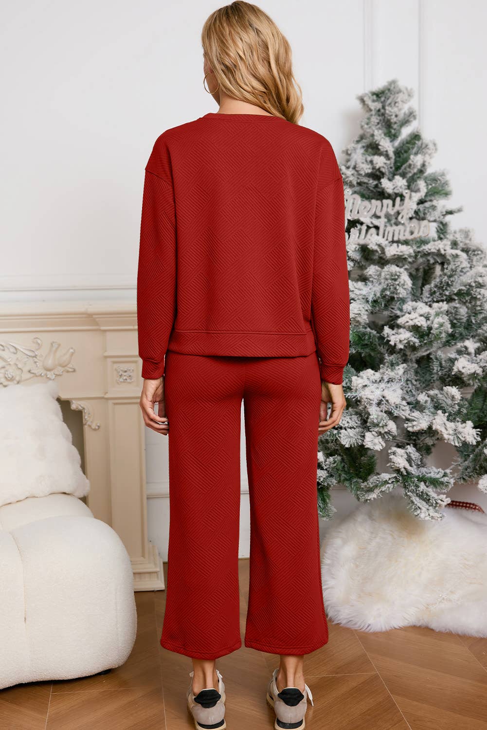 Aapparella - Vente Ensemble de vêtements d'intérieur – femme - Ensembles de pantalons de pyjama texturés et confortables multicolores | S-2XL9