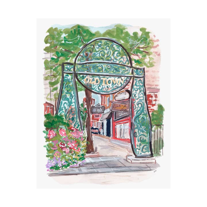 Old Town Print for wholesale by Rachel Reynolds Art