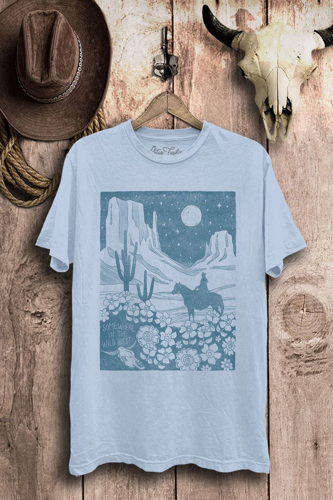 Lotus Fashion Collection - Wholesale Screen Printed T-Shirt - Women's - Somewhere In The Wild West Graphic Top1