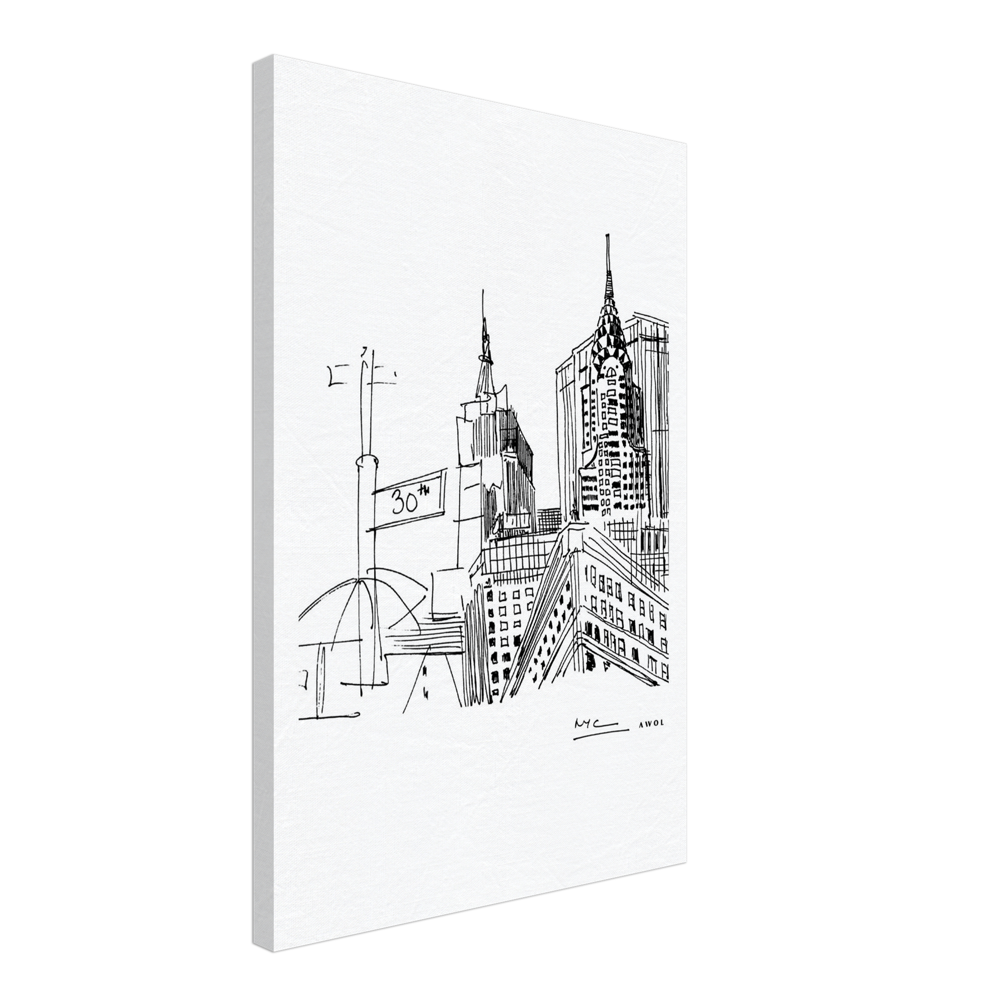 Creations Awol - Wholesale Art Print - New York City Art, Iconic Skyscrapers: Canvas Print17