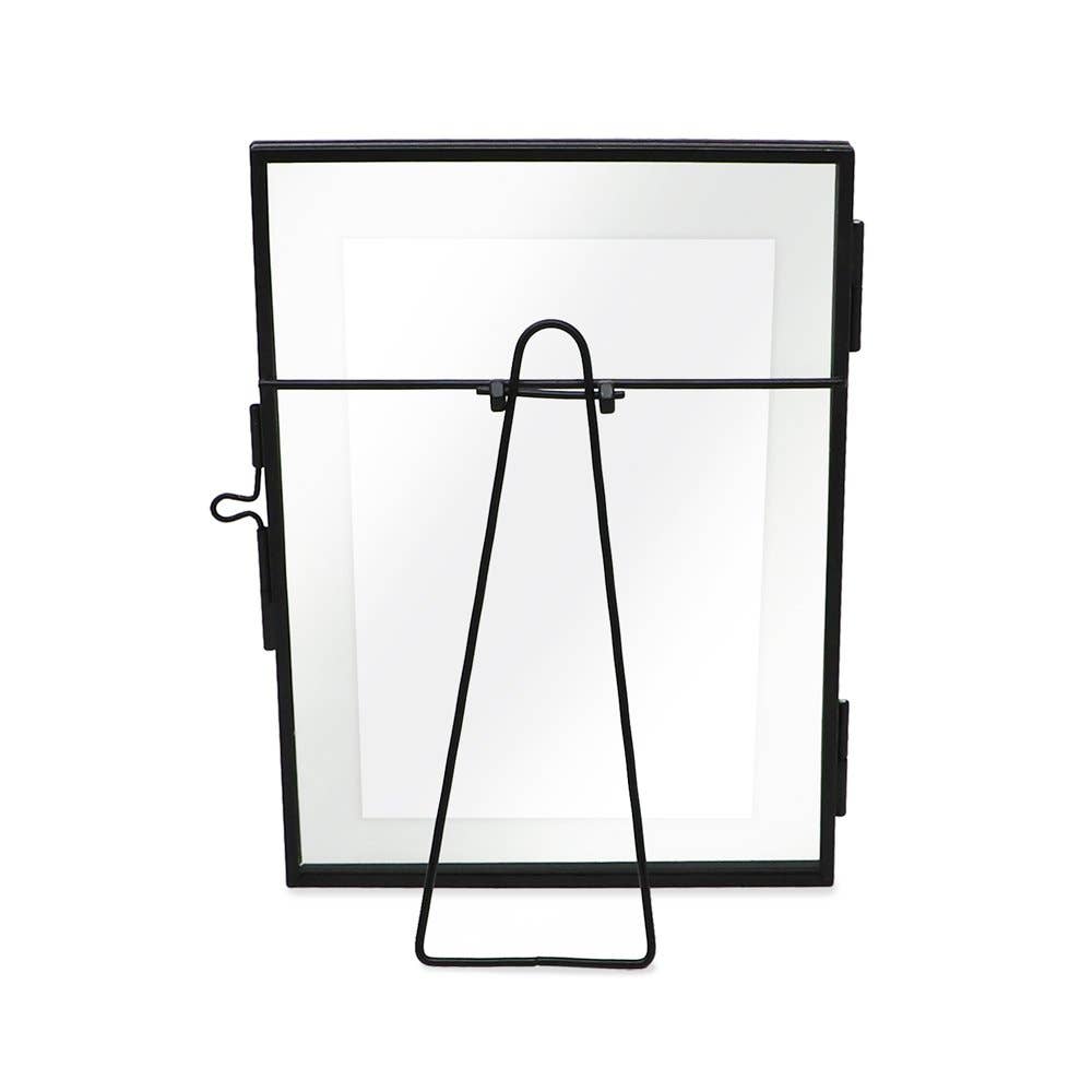 Black Isaac Jacobs Modern Style Metal Floating Desk Photo Frame for wholesale on Faire14