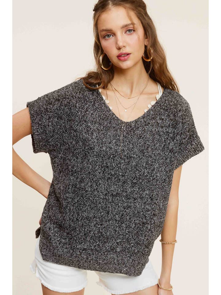 La Miel - Wholesale Knit Sweater - Women's - MCS3580-Soft Lightweight Loose Fit Textured Pullover Sweater17