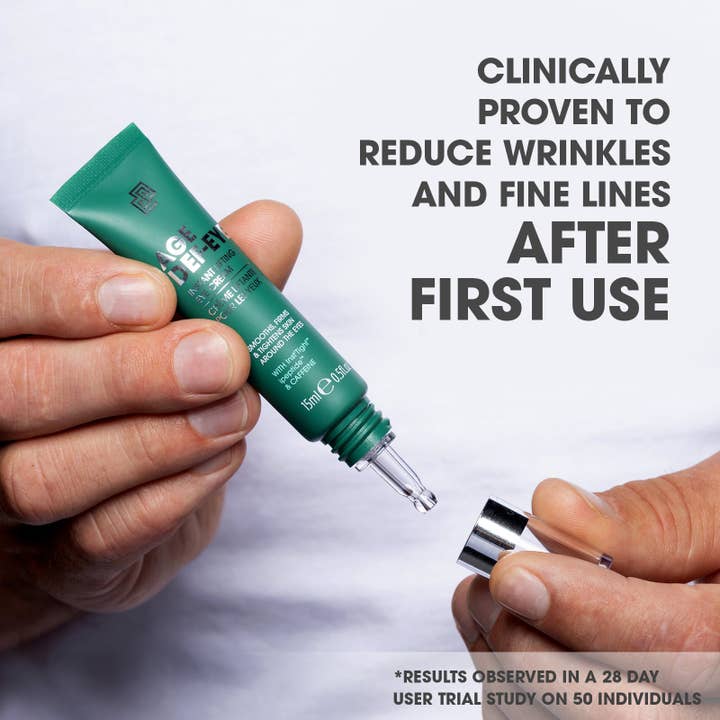 Shakeup Cosmetics - Wholesale Facial Moisturizer - Men's - AGE DEF-EYE Instant Lifting Eye Cream - Made in UK4