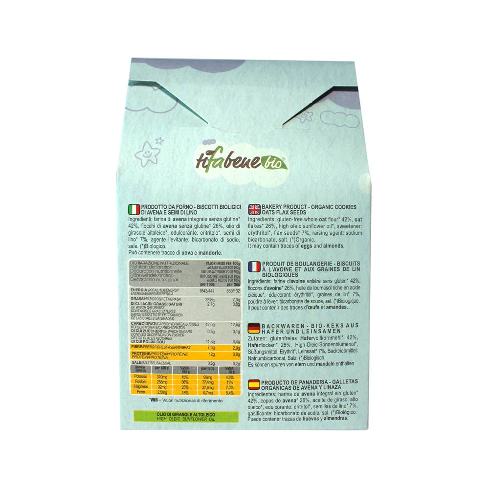 Le deliziose pasticceria sas Ti fa bene bio - Wholesale Cookie - Organic sugar-free cookies - Oats and flax seeds -1