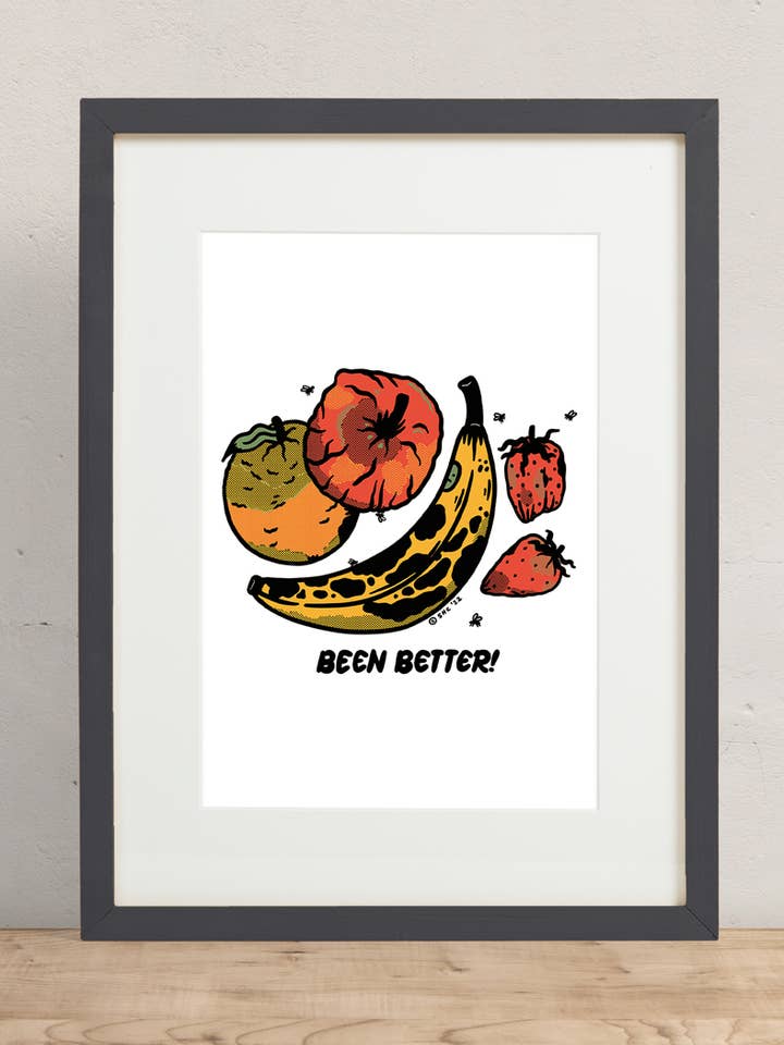 Been Better (Fruit Plate) Print for wholesale by Stay Home Club