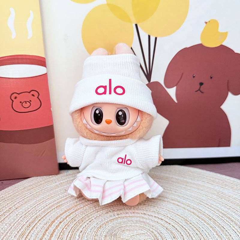 Little Trendy - Wholesale Doll Clothing - Kids - 17cm cute monster dolls Fashionable sports suits-3pcs set0