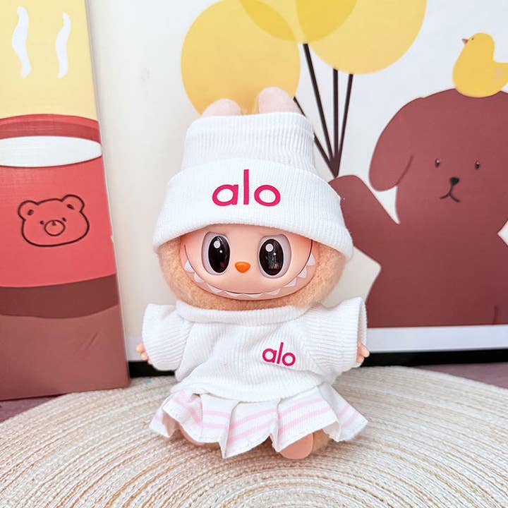 Little Trendy - Wholesale Doll Clothing - Kids - 17cm cute monster dolls Fashionable sports suits-3pcs set0