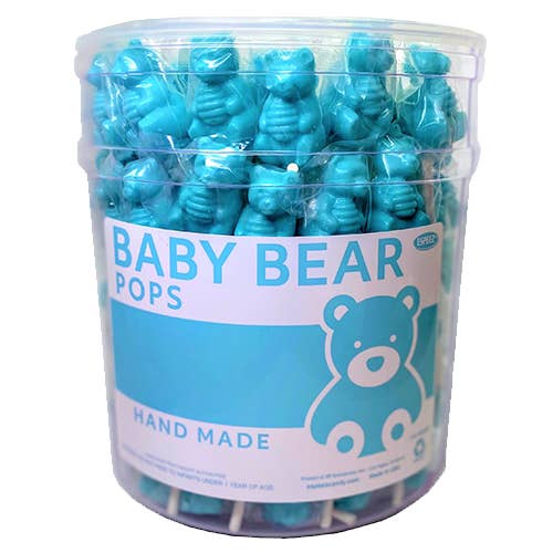 Long Island Candy Factory – Engroshandel Slikkepinde – Espeez Baby Bear Blå Slikkepind Candyfloss 115 stk.