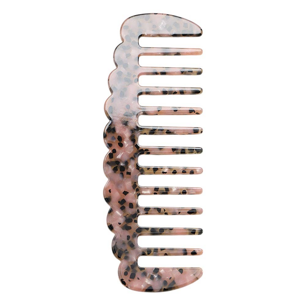 Sensibling Corp. - Wholesale Hair Brush/Comb - Celluloid Acetate Scallop Edge Detangling Hair Comb
5