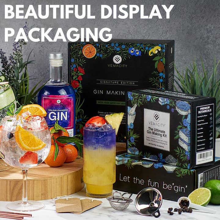 Vemacity - Wholesale DIY Drink Kit - The Ultimate Gin Making Kit with Gold Bar Accessories3